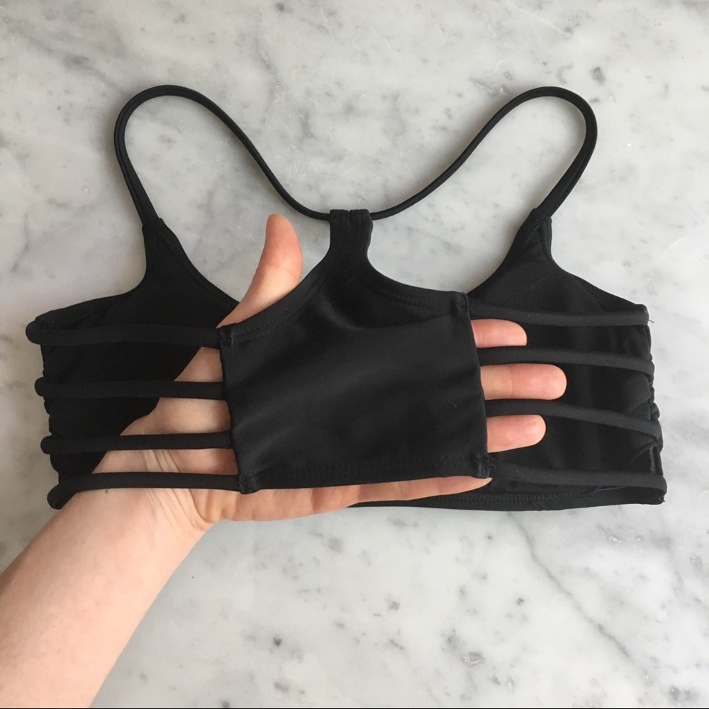Black swim/yoga top, S